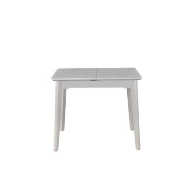 Išskleidžiamas valgomojo stalas CARINA 90-120x70 cm, auksinis travertinas, pilkos kojos Išskleidžiamas valgomojo stalas CARINA 90-120x70 cm, auksinis travertinas, pilkos kojos