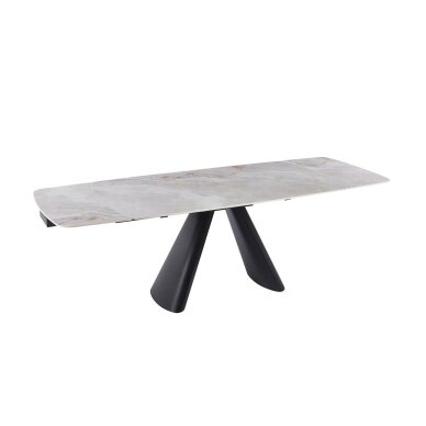 Išskleidžiamas valgomojo stalas CORVUS 165-240x90 cm, blizgi balta 2 Išskleidžiamas valgomojo stalas CORVUS 165-240x90 cm, blizgi balta 2
