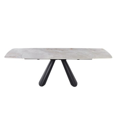 Išskleidžiamas valgomojo stalas CORVUS 165-240x90 cm, blizgi balta 3