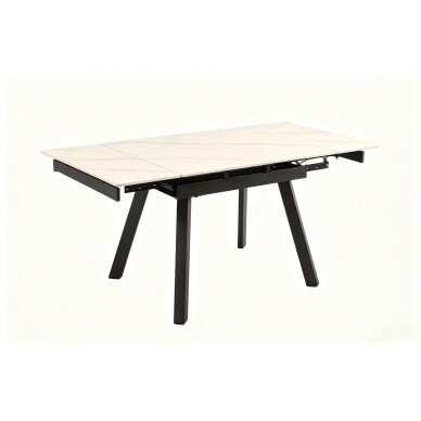 Išskleidžiamas valgomojo stalas DART 90-150x80 cm, matinė balta 3 Išskleidžiamas valgomojo stalas DART 90-150x80 cm, matinė balta 3