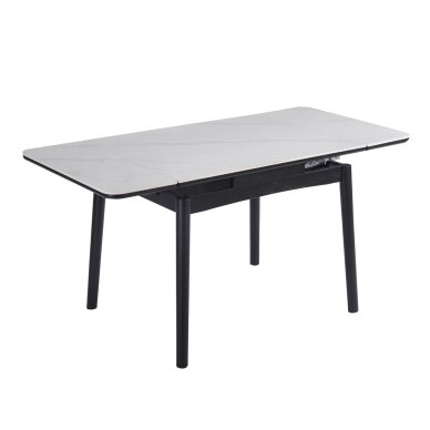 Išskleidžiamas valgomojo stalas DOVE 100-160x80 cm, matinė balta 1