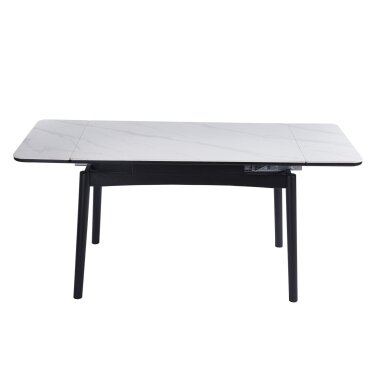 Išskleidžiamas valgomojo stalas DOVE 120-180x80 cm, matinė balta 4