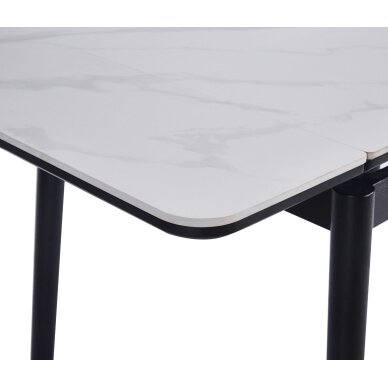 Išskleidžiamas valgomojo stalas DOVE 120-180x80 cm, matinė balta 5