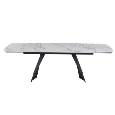 Išskleidžiamas valgomojo stalas ECLIPSE 165-240x90 cm, matinė balta su auksu 3
