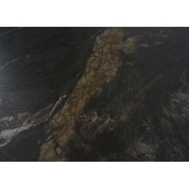 Išskleidžiamas valgomojo stalas ECLIPSE 165-240x90 cm, matinė juoda su auksu 4