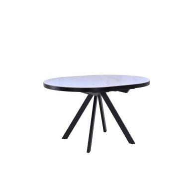 Išskleidžiamas valgomojo stalas LIBRA 100-130x100 cm, matinė balta 3 Išskleidžiamas valgomojo stalas LIBRA 100-130x100 cm, matinė balta 3