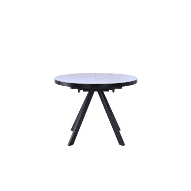 Išskleidžiamas valgomojo stalas LIBRA 100-130x100 cm, matinė balta