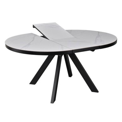 Išskleidžiamas valgomojo stalas LYRA 120-160x120 cm, matinė balta 3 Išskleidžiamas valgomojo stalas LYRA 120-160x120 cm, matinė balta 3