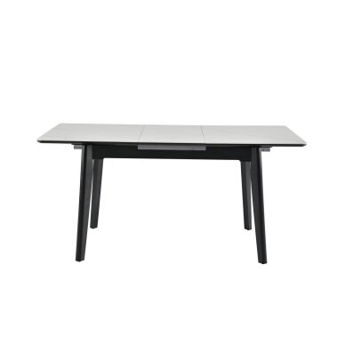 Išskleidžiamas valgomojo stalas OSTEN 120-160x80 cm, matinė balta