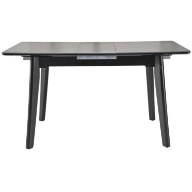 Išskleidžiamas valgomojo stalas OSTEN 120-160x80 cm, matinė juoda 2
