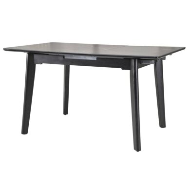 Išskleidžiamas valgomojo stalas OSTEN 140-180x80 cm, matinė juoda Išskleidžiamas valgomojo stalas OSTEN 140-180x80 cm, matinė juoda
