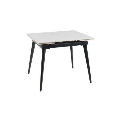 Išskleidžiamas valgomojo stalas REEF 90-140x70 cm, matinis baltas marmuras 1