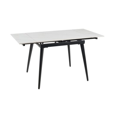 Išskleidžiamas valgomojo stalas REEF 90-140x70 cm, matinis baltas marmuras 2 Išskleidžiamas valgomojo stalas REEF 90-140x70 cm, matinis baltas marmuras 2