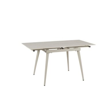 Išskleidžiamas valgomojo stalas REEF 90-140x70 cm, matinis šviesus travertinas, pilkos kojos 5 Išskleidžiamas valgomojo stalas REEF 90-140x70 cm, matinis šviesus travertinas, pilkos kojos 5