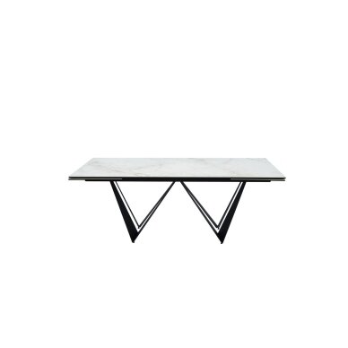 Išskleidžiamas valgomojo stalas ROMA 200-300x100 cm, balta 2