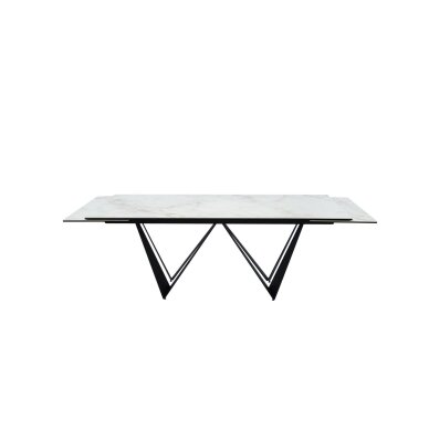 Išskleidžiamas valgomojo stalas ROMA 200-300x100 cm, balta 3