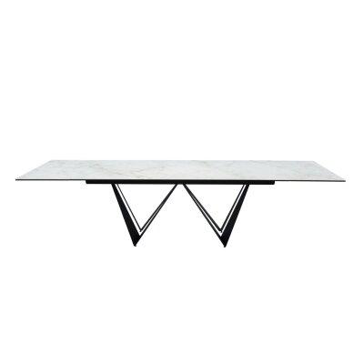 Išskleidžiamas valgomojo stalas ROMA 200-300x100 cm, balta 5
