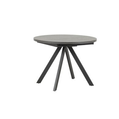Išskleidžiamas valgomojo stalas RONDO 100-140x100 cm, juoda
