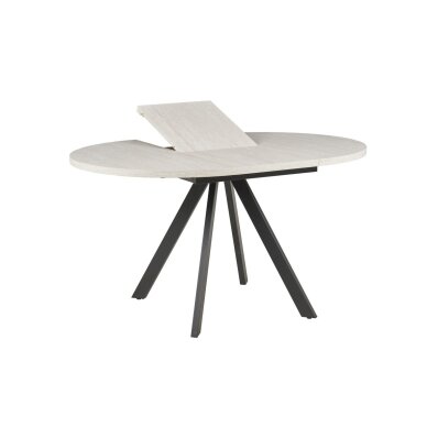 Išskleidžiamas valgomojo stalas RONDO 100-140x100 cm, šviesiai pilka 2 Išskleidžiamas valgomojo stalas RONDO 100-140x100 cm, šviesiai pilka 2