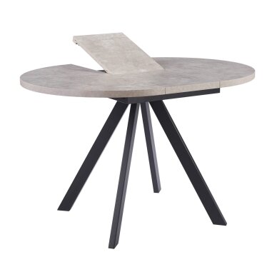Išskleidžiamas valgomojo stalas RONDO 90-120x90 cm, pilka 2