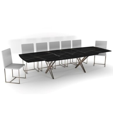 Išskleidžiamas valgomojo stalas SHINE 158-248x100 cm, blizgi Bianco 3
