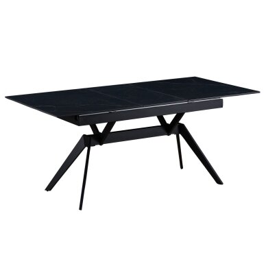 Išskleidžiamas valgomojo stalas TURS 140-180x90 cm, juoda 2 Išskleidžiamas valgomojo stalas TURS 140-180x90 cm, juoda 2