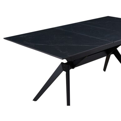 Išskleidžiamas valgomojo stalas TURS 140-180x90 cm, juoda 4 Išskleidžiamas valgomojo stalas TURS 140-180x90 cm, juoda 4