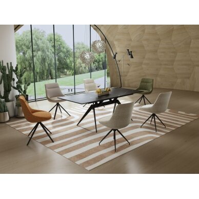 Išskleidžiamas valgomojo stalas TURS 140-180x90 cm, juoda 5 Išskleidžiamas valgomojo stalas TURS 140-180x90 cm, juoda 5