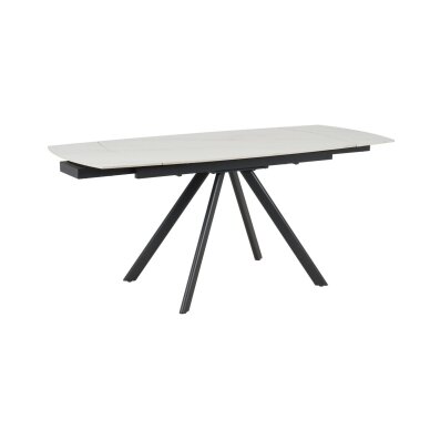 Išskleidžiamas valgomojo stalas URSA 125-180x80 cm, matinis baltas marmuras 3
