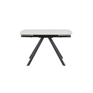Išskleidžiamas valgomojo stalas URSA 125-180x80 cm, matinis baltas marmuras Išskleidžiamas valgomojo stalas URSA 125-180x80 cm, matinis baltas marmuras