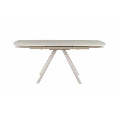 Išskleidžiamas valgomojo stalas URSA 125-180x80 cm, matinis tamsus travertinas, pilkos kojos 2 Išskleidžiamas valgomojo stalas URSA 125-180x80 cm, matinis tamsus travertinas, pilkos kojos 2