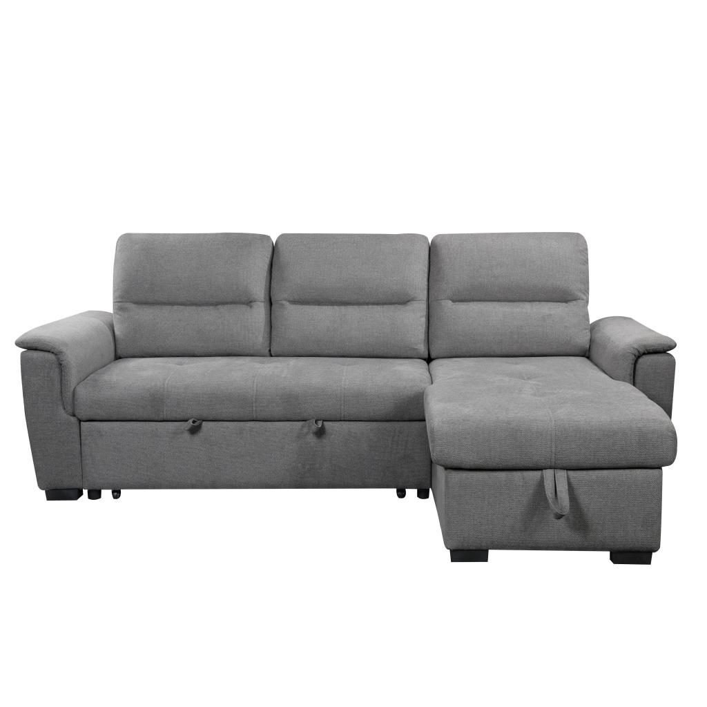 Kampinė sofa-lova KARIS, šviesiai pilka 3