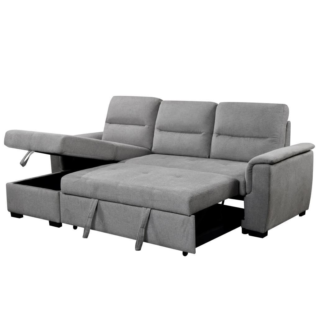 Kampinė sofa-lova KARIS, šviesiai pilka 4 Kampinė sofa-lova KARIS, šviesiai pilka 4