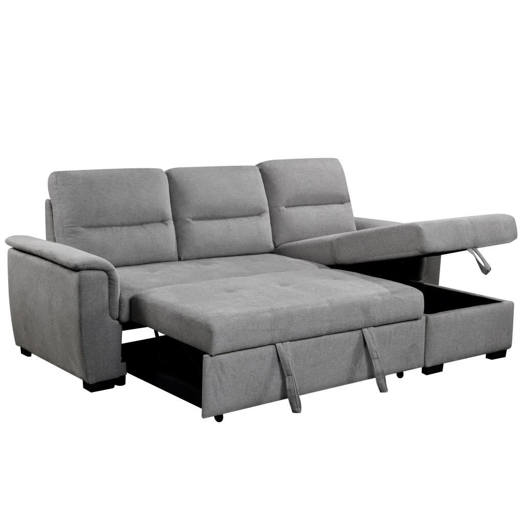 Kampinė sofa-lova KARIS, šviesiai pilka 5 Kampinė sofa-lova KARIS, šviesiai pilka 5