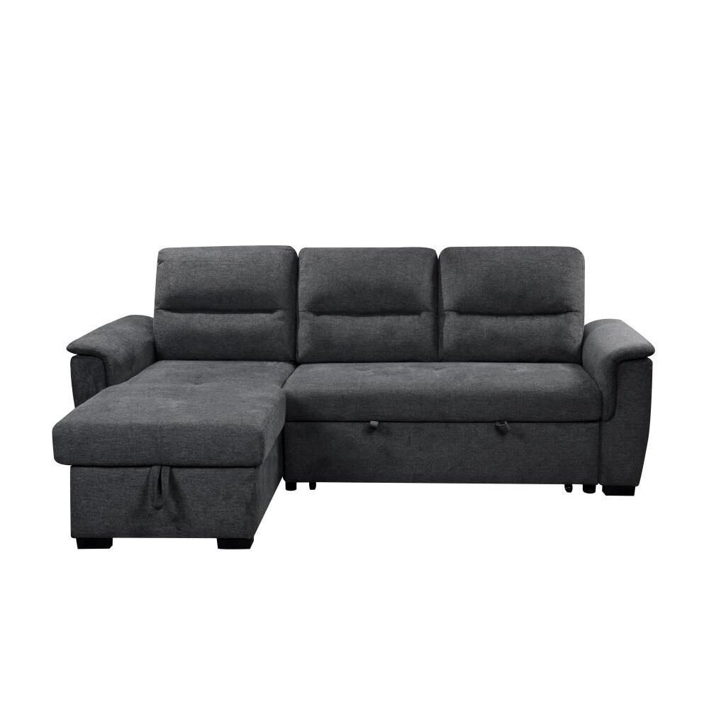 Kampinė sofa-lova KARIS, tamsiai pilka 2