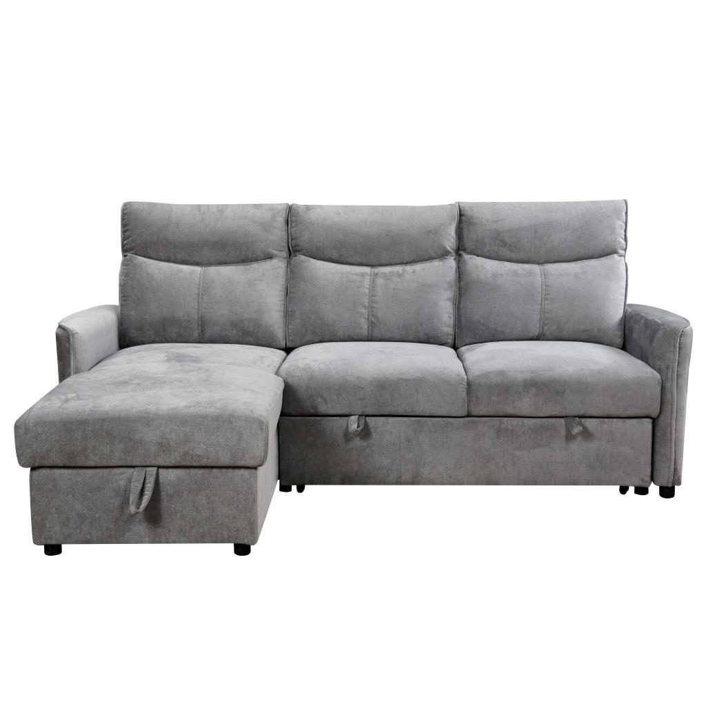 Kampinė sofa-lova LUMEN U, šviesiai pilka 2 Kampinė sofa-lova LUMEN U, šviesiai pilka 2