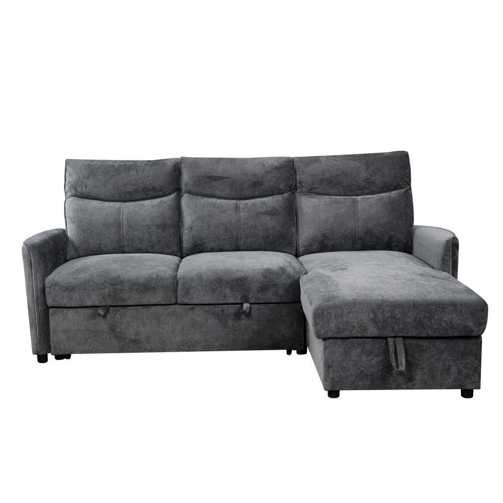 Kampinė sofa-lova LUMEN U, tamsiai pilka 3 Kampinė sofa-lova LUMEN U, tamsiai pilka 3