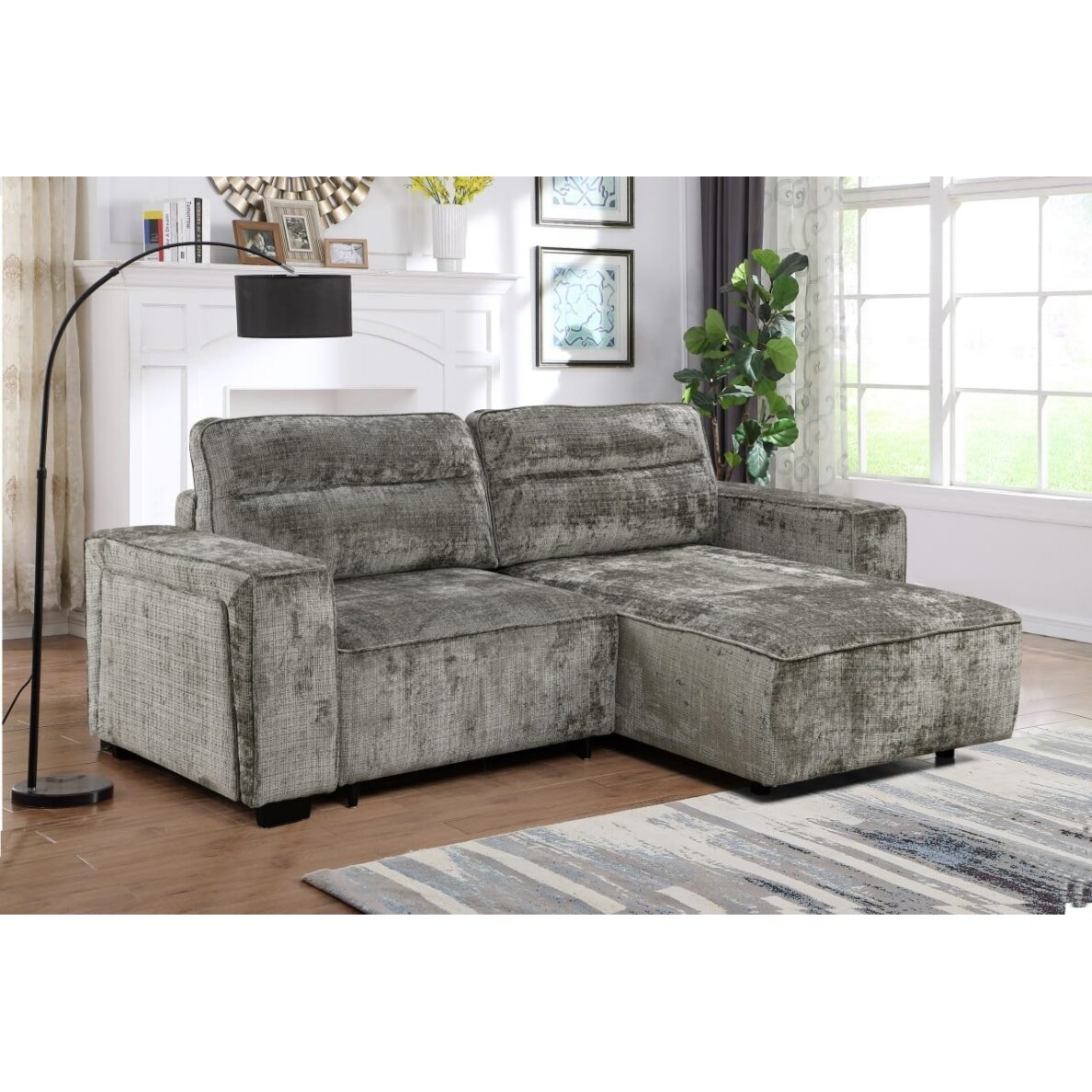 Kampinė sofa-lova RUFUS, šviesi chaki 3 Kampinė sofa-lova RUFUS, šviesi chaki 3