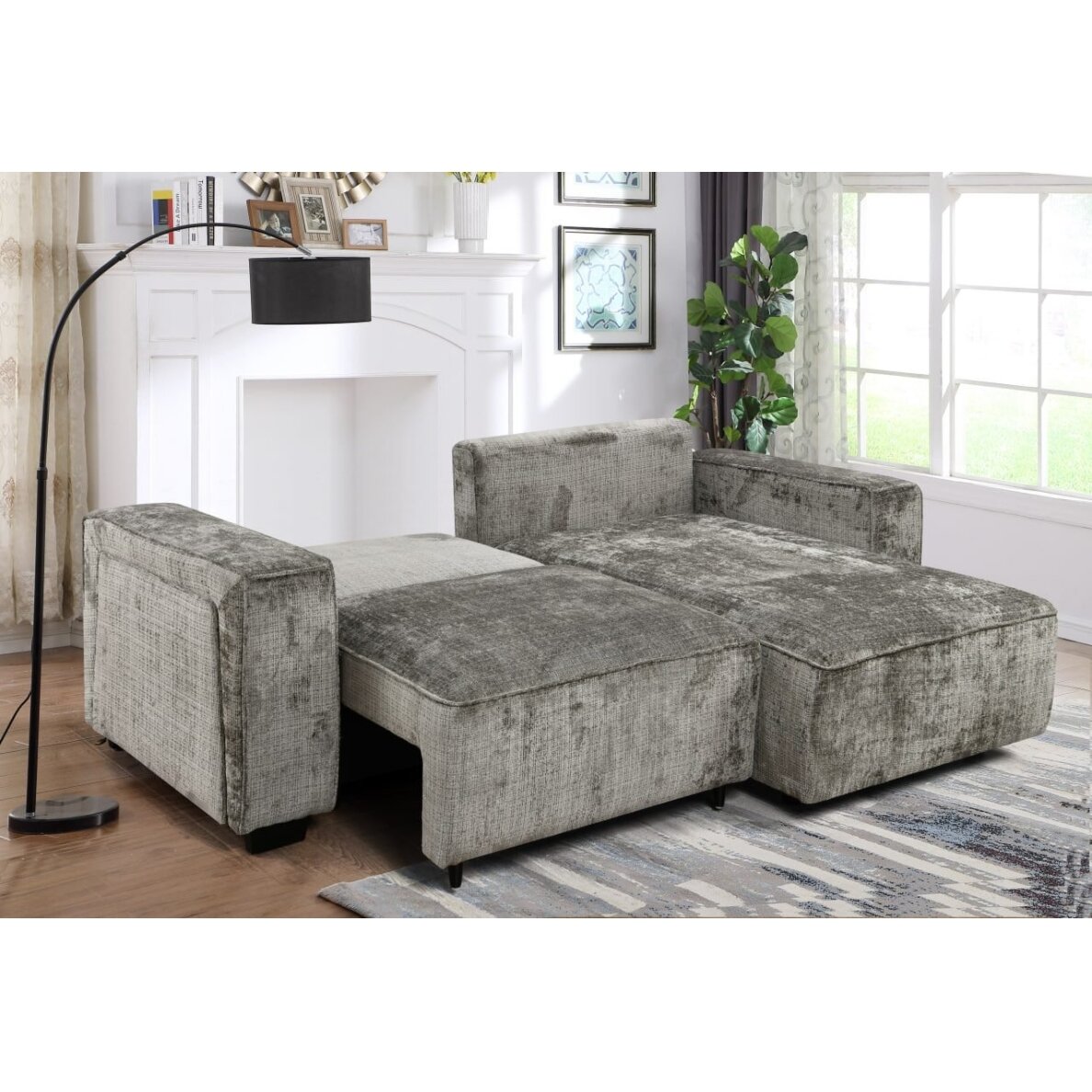 Kampinė sofa-lova RUFUS, šviesi chaki 4 Kampinė sofa-lova RUFUS, šviesi chaki 4