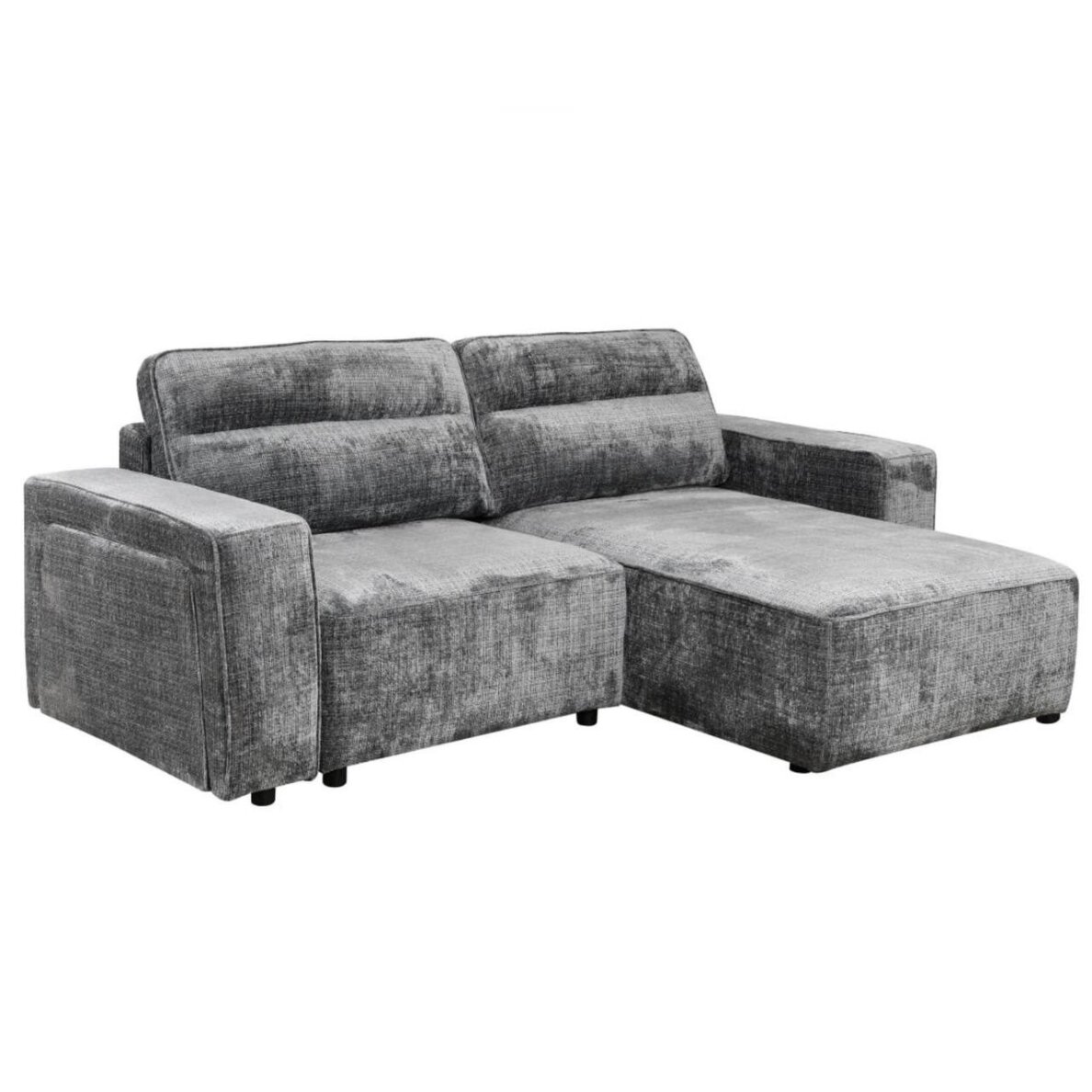 Kampinė sofa-lova RUFUS, tamsiai pilka