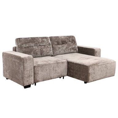 Kampinė sofa-lova RUFUS, pilkai ruda (taupe)