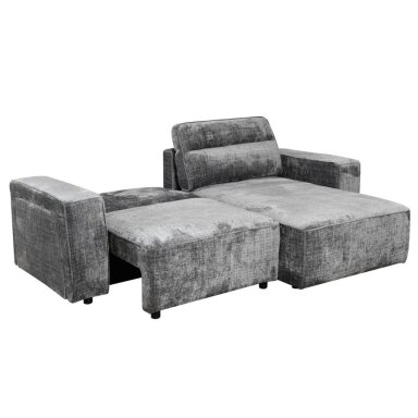 Kampinė sofa-lova RUFUS, tamsiai pilka