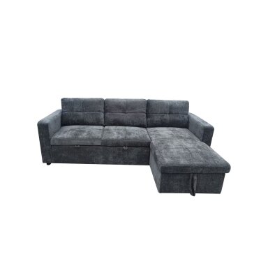 Kampinė sofa-lova SOHO, tamsiai pilka