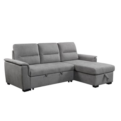 Kampinė sofa-lova KARIS, šviesiai pilka 1