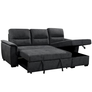 Kampinė sofa-lova KARIS, tamsiai pilka 5 Kampinė sofa-lova KARIS, tamsiai pilka 5