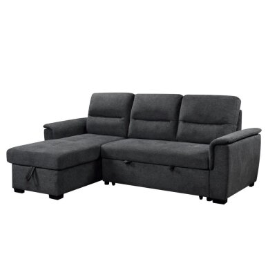 Kampinė sofa-lova KARIS, tamsiai pilka