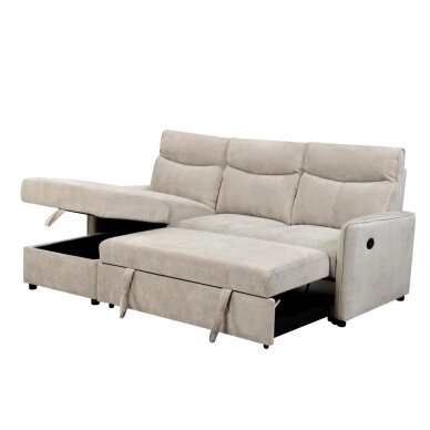 Kampinė sofa-lova LUMEN U, smėlio 4 Kampinė sofa-lova LUMEN U, smėlio 4
