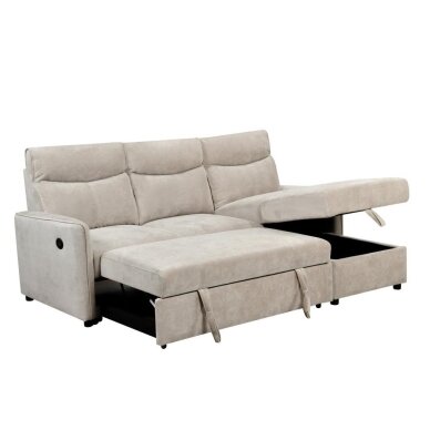 Kampinė sofa-lova LUMEN U, smėlio 5 Kampinė sofa-lova LUMEN U, smėlio 5