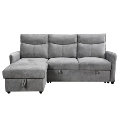 Kampinė sofa-lova LUMEN U, šviesiai pilka 2 Kampinė sofa-lova LUMEN U, šviesiai pilka 2