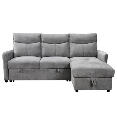 Kampinė sofa-lova LUMEN U, šviesiai pilka 3 Kampinė sofa-lova LUMEN U, šviesiai pilka 3